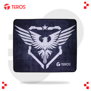 Mouse pad TEROS TE-3014S, negro con diseño 32 x 27cm