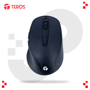 Mouse inalámbrico TEROS TE-1228S, Negro, 6 botones, Receptor USB
